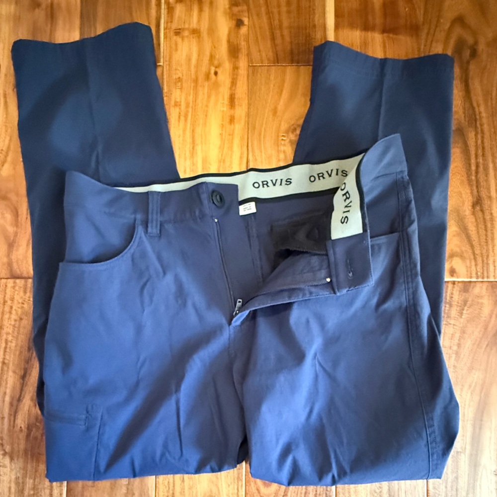 Orvis Men's Navy Tech Pants sz 34x30 - Picture 9 of 13
